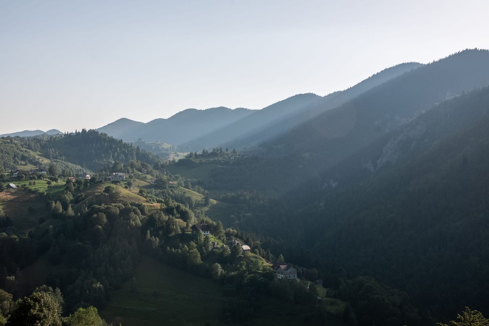 Mountain and countryside scenery in Muntenia, near Bucharest