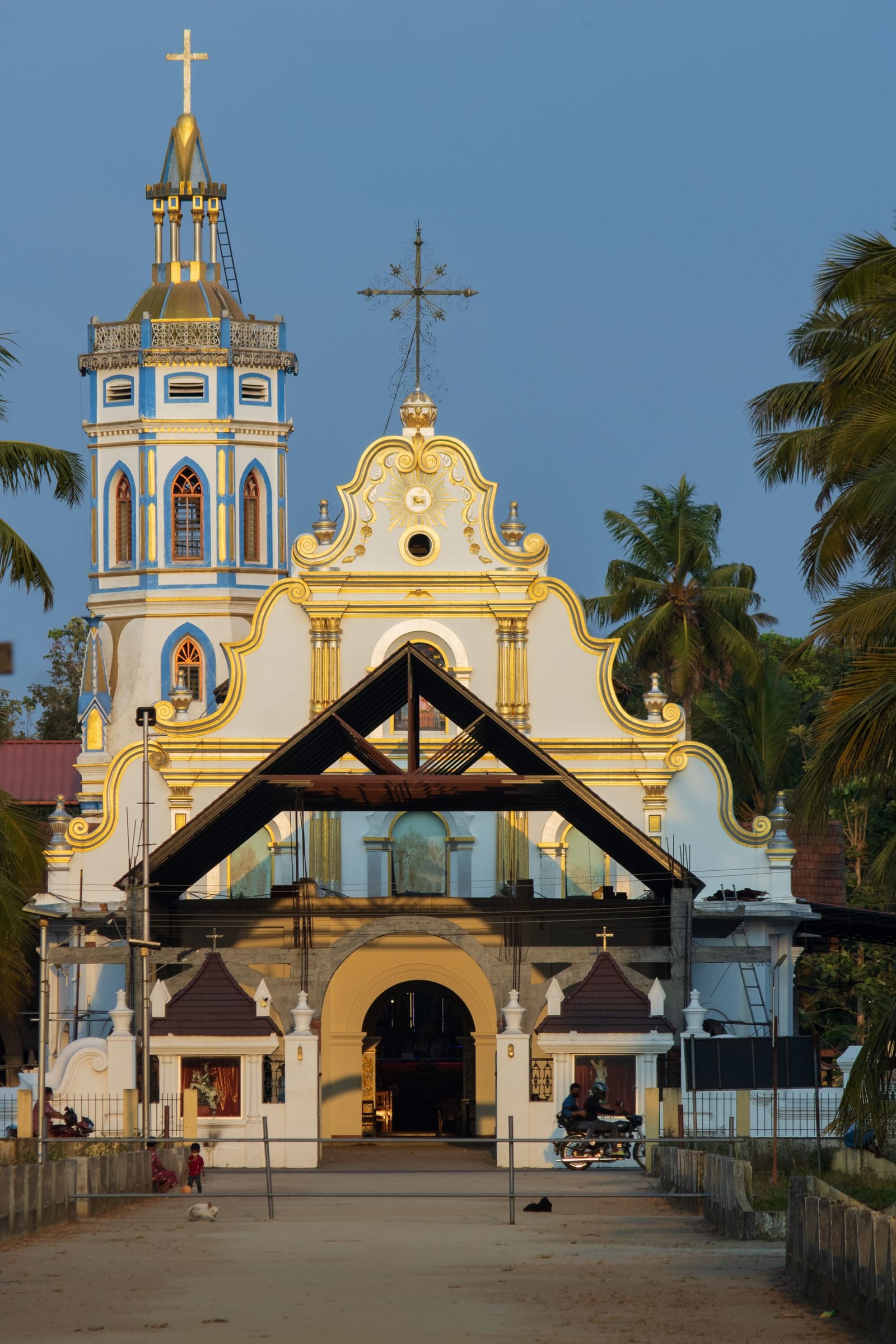 Orthodox church facade in the Wallachian countryside
