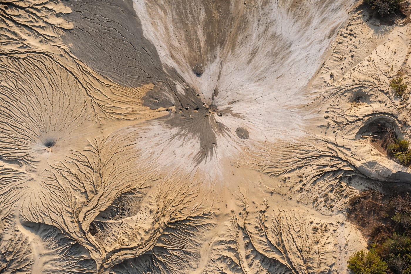 Mud volcano formations at Vulcanii Noroioși in Buzău