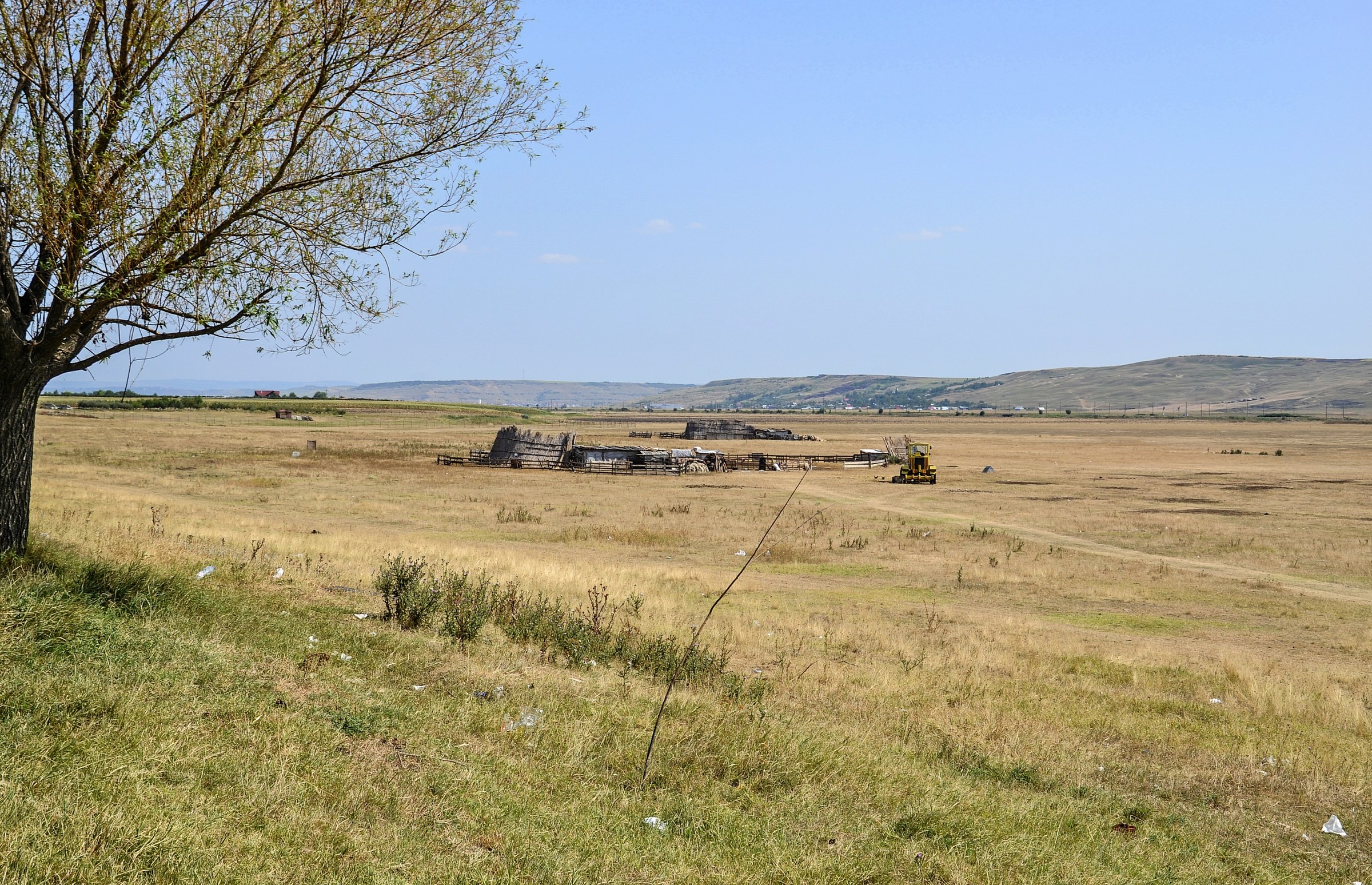 Rolling Transylvanian hills in late afternoon light