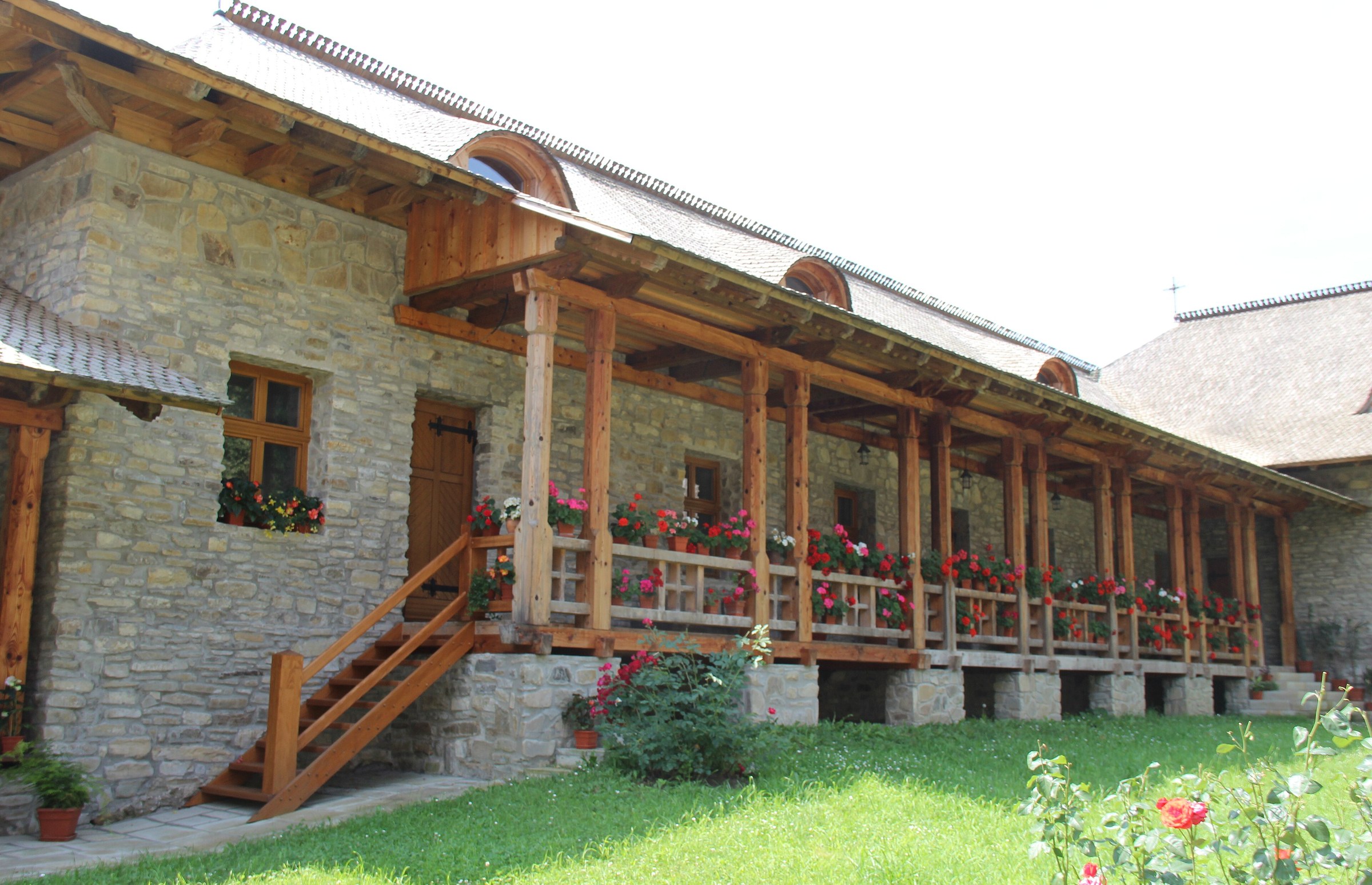 Painted monastery exterior in Bucovina