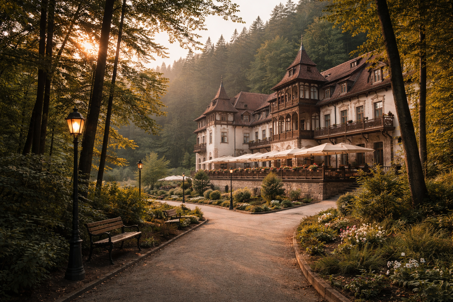 Lakeside forest scenery in Sovata