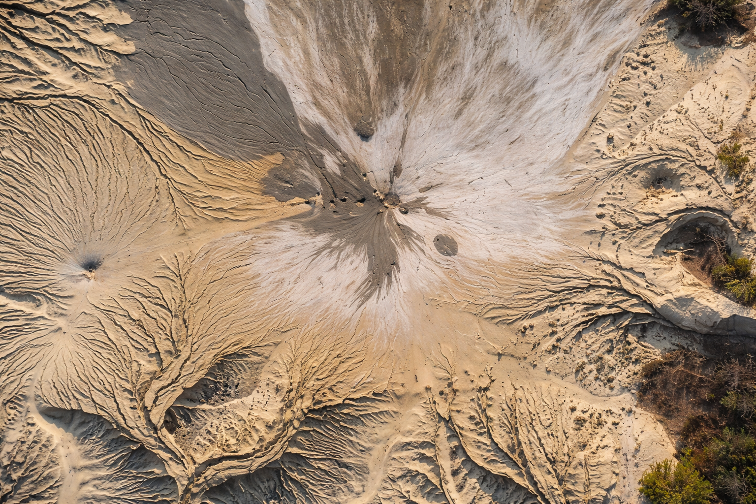 Mud volcano formations at Vulcanii Noroioși in Buzău